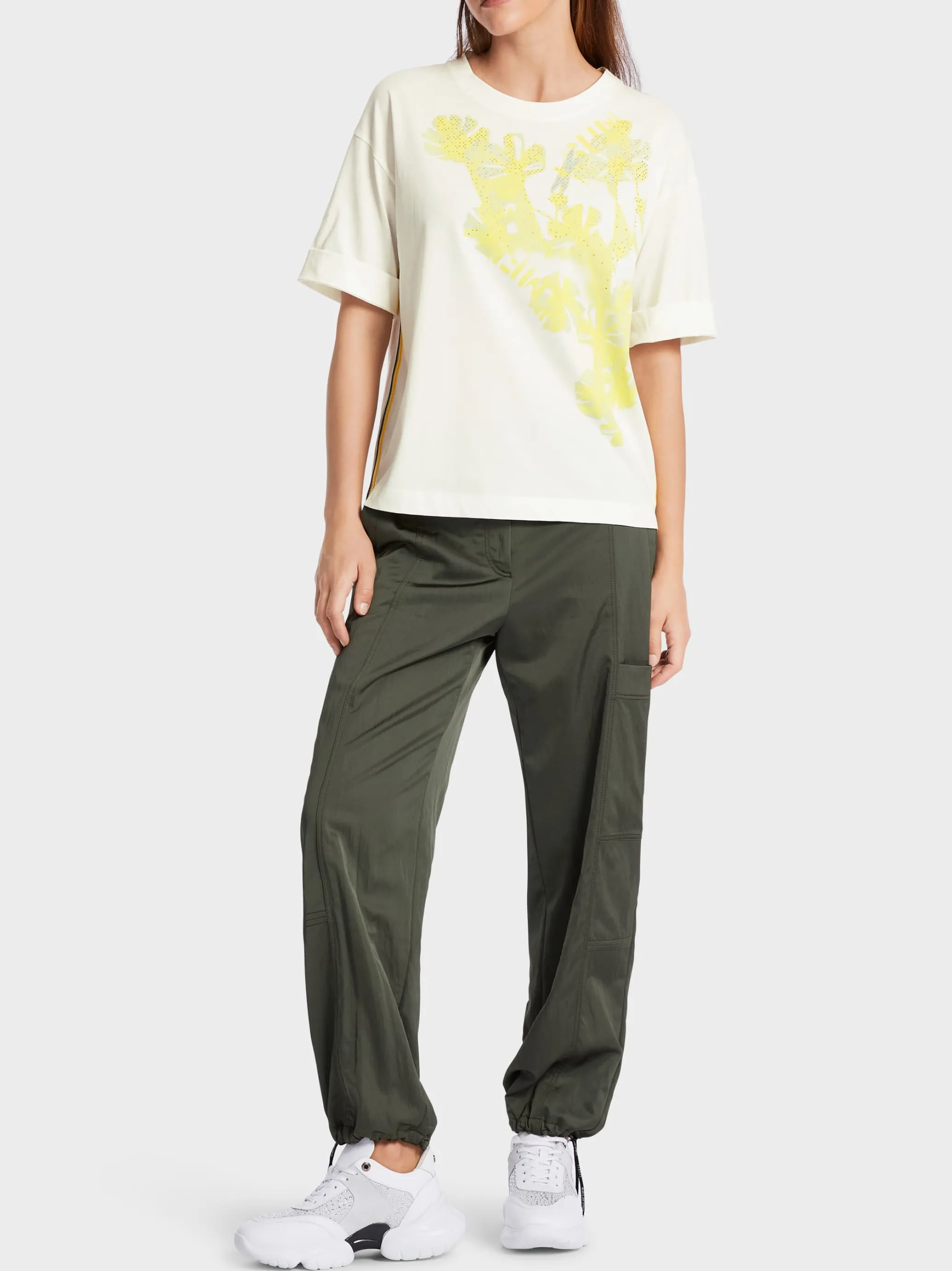 BAUMWOLL-T-SHIRT "RETHINK TOGETHER"-Marc Cain Online