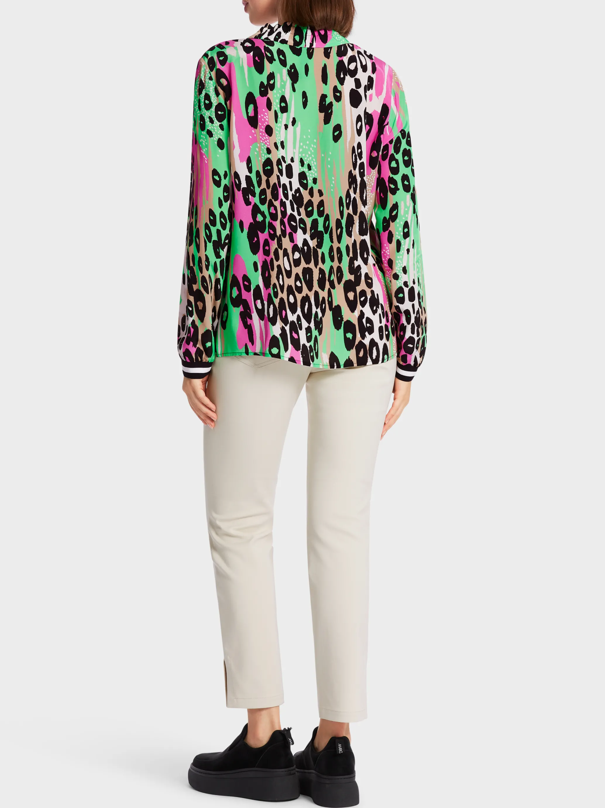 BLUSE IN VISKOSE "RETHINK TOGETHER"-Marc Cain Outlet