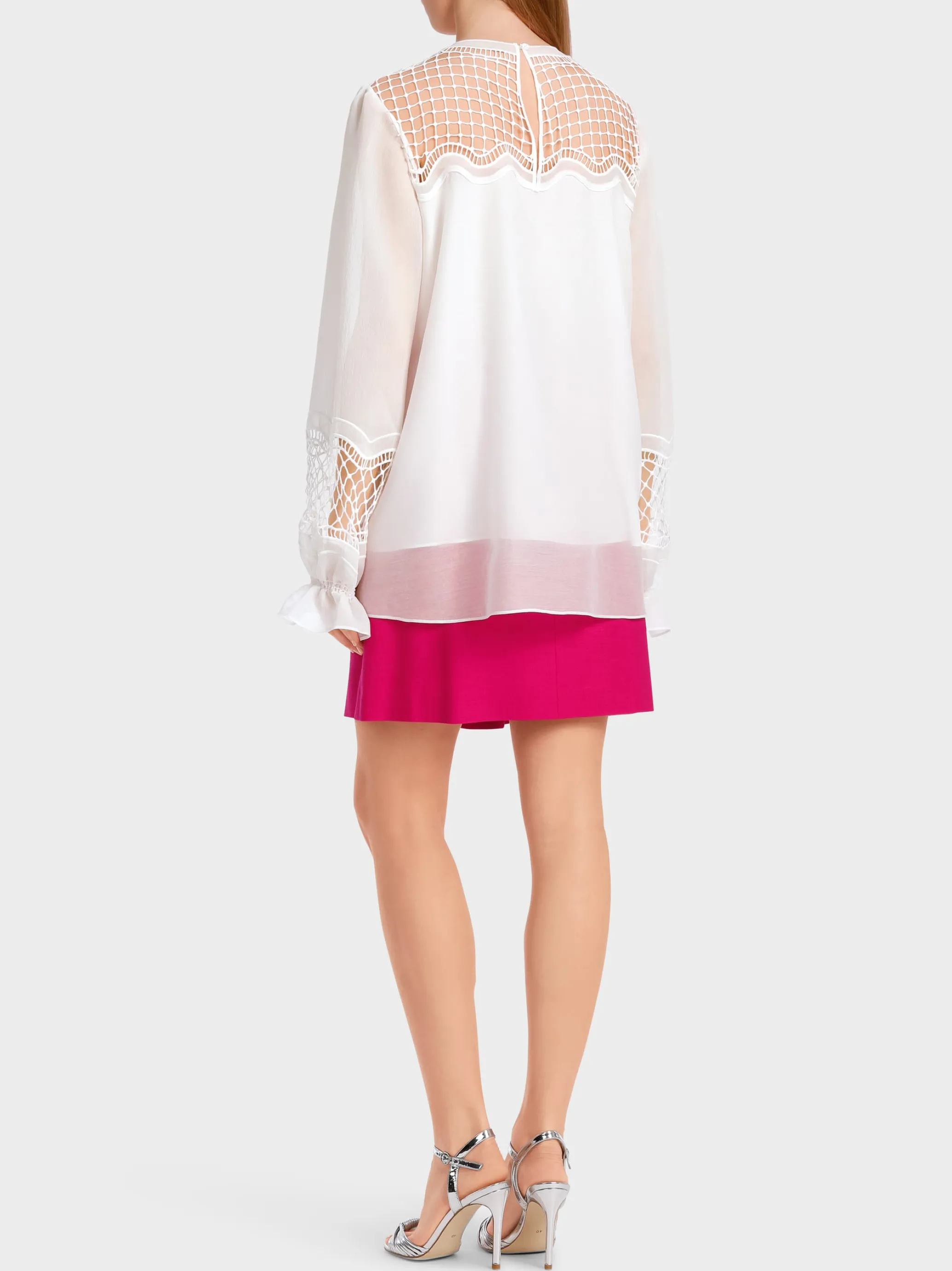 BLUSE MIT NETZEINSATZ-Marc Cain Cheap