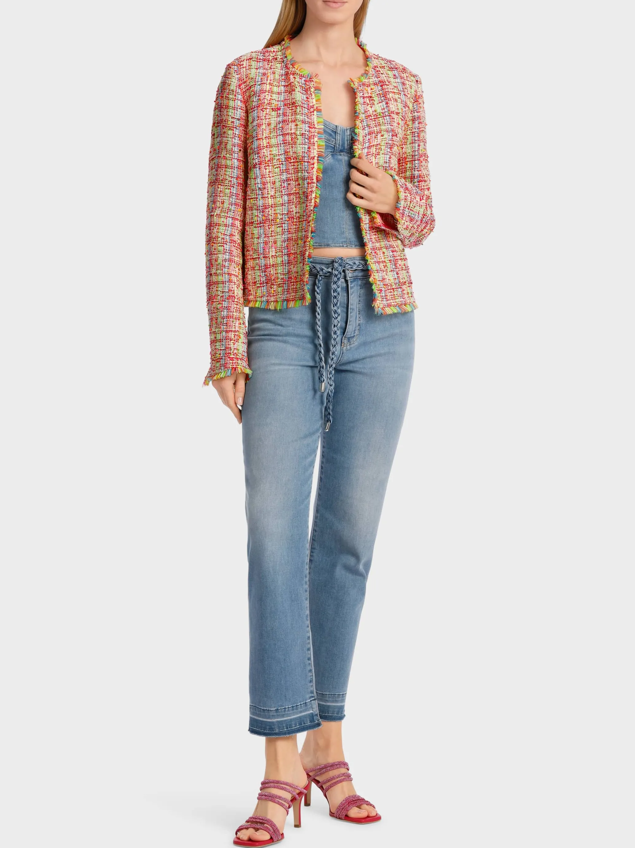 BOUCLÉ-JACKE IN MULTICOLOR-KARO-Marc Cain Clearance