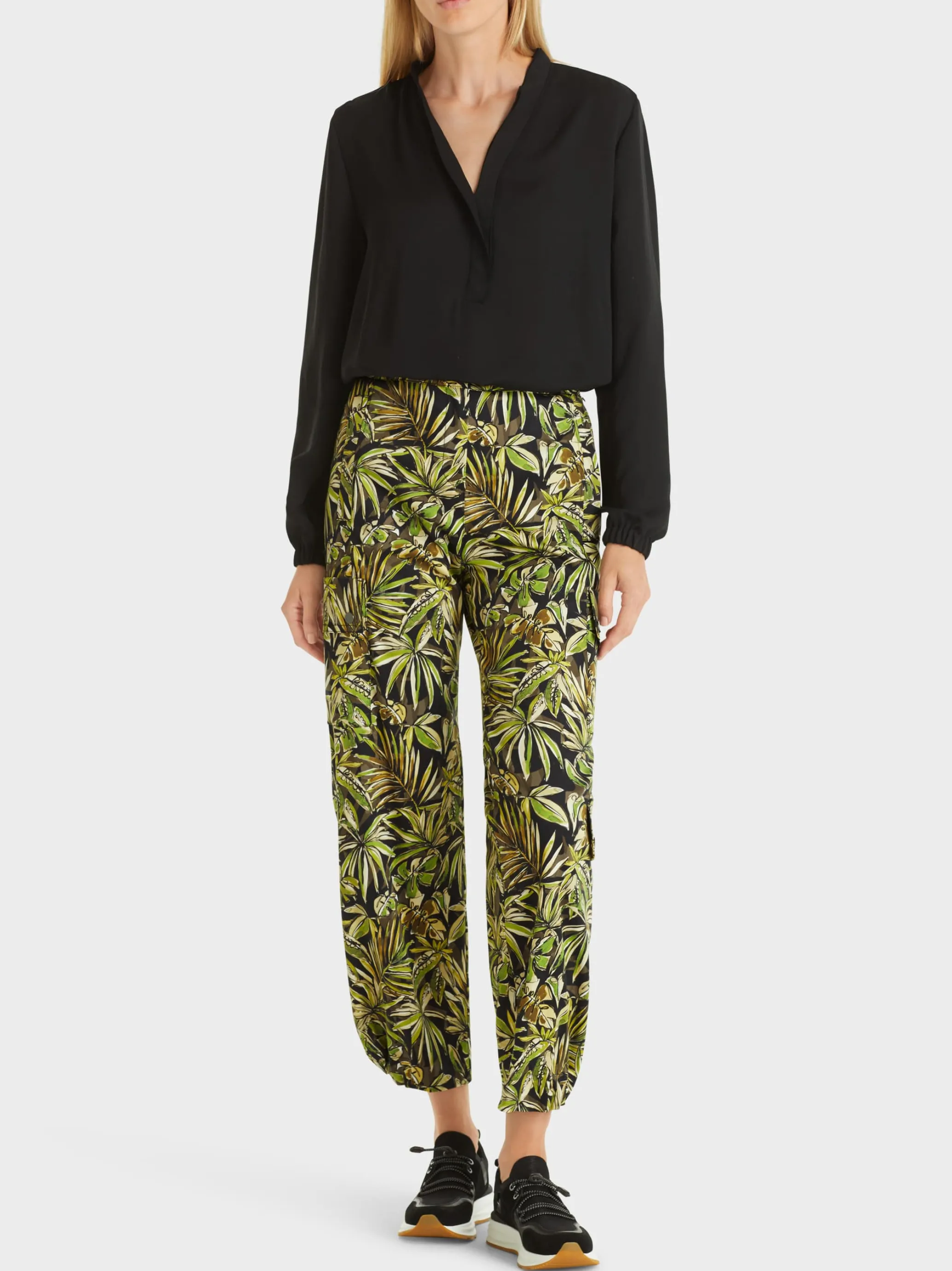 CARGOHOSE RENTON MIT FLORALEM PRINT-Marc Cain Store