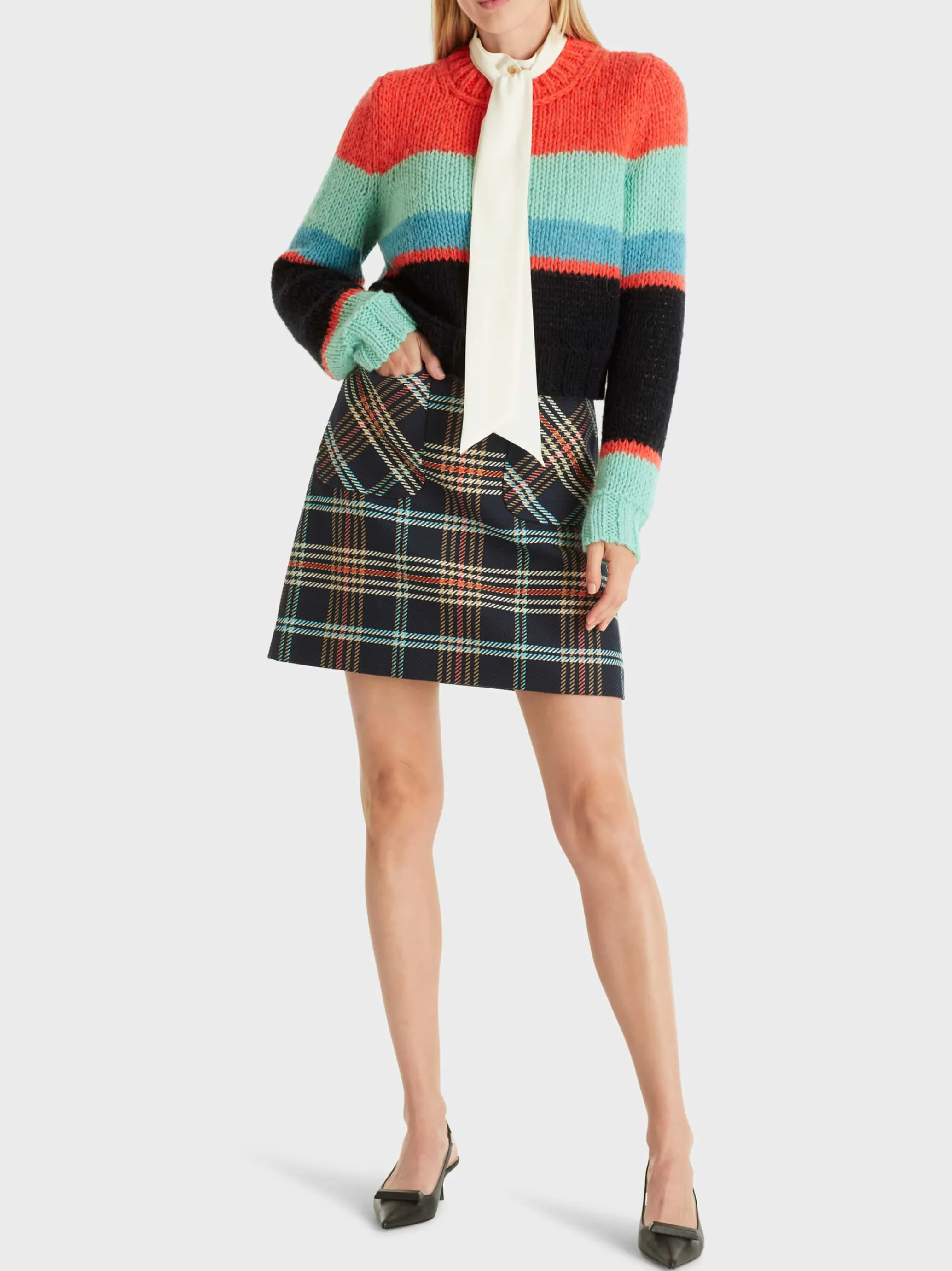 COLOR-BLOCKING-PULLI KNITTED IN GERMANY-Marc Cain Flash Sale