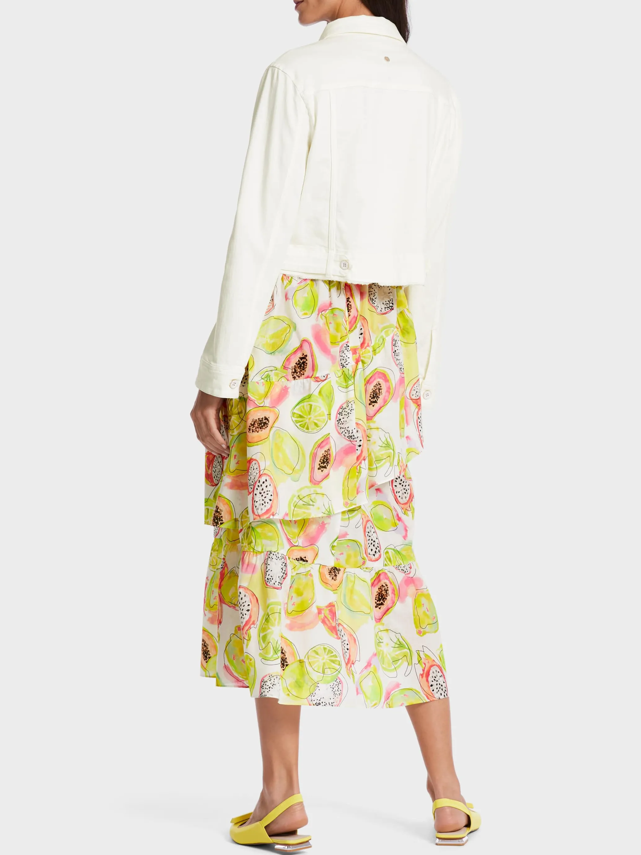 COLOURED JEANSJACKE "RETHINK TOGETHER"-Marc Cain Flash Sale