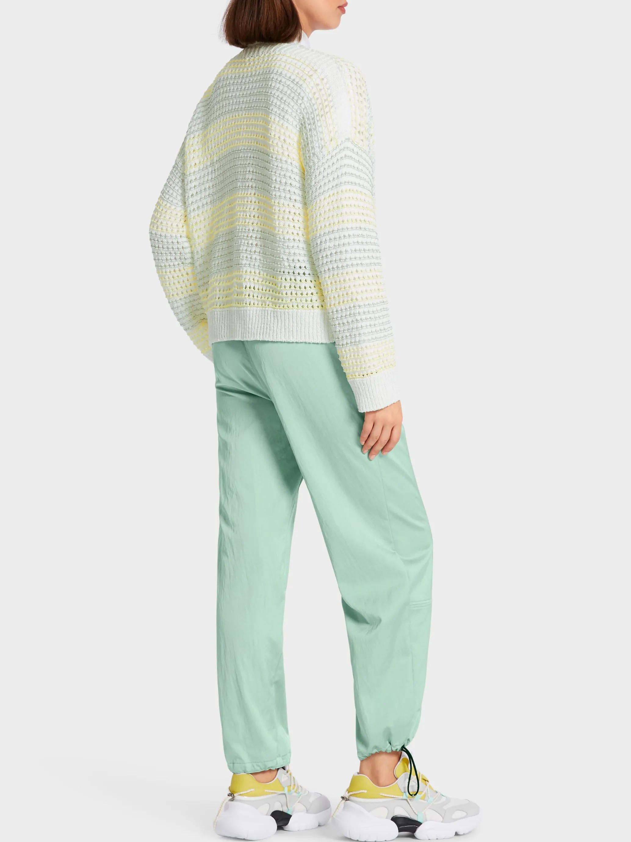 GESTREIFTER CARDIGAN KNITTED IN GERMANY-Marc Cain Store