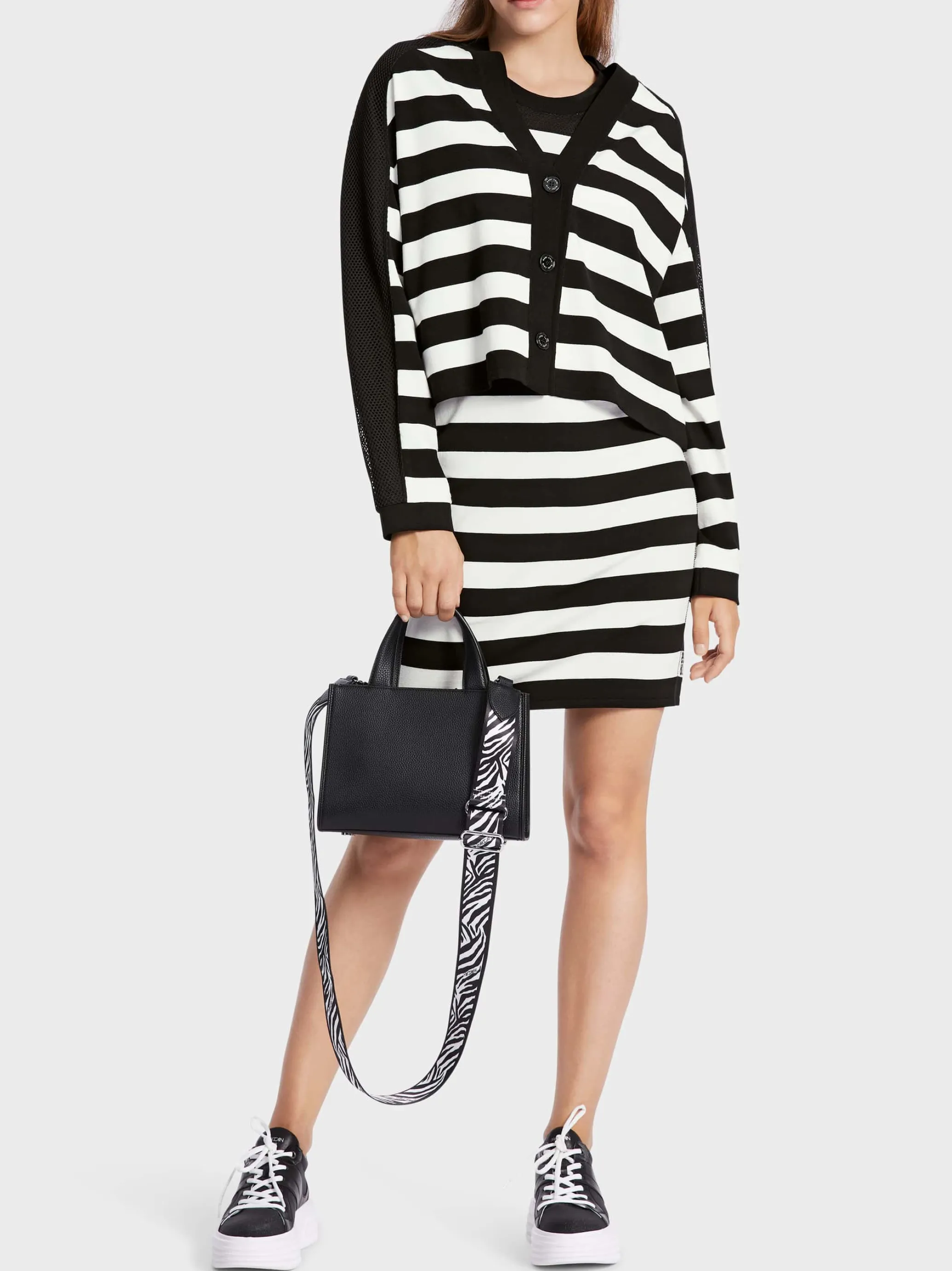 GESTREIFTER CARDIGAN "RETHINK TOGETHER"-Marc Cain Fashion