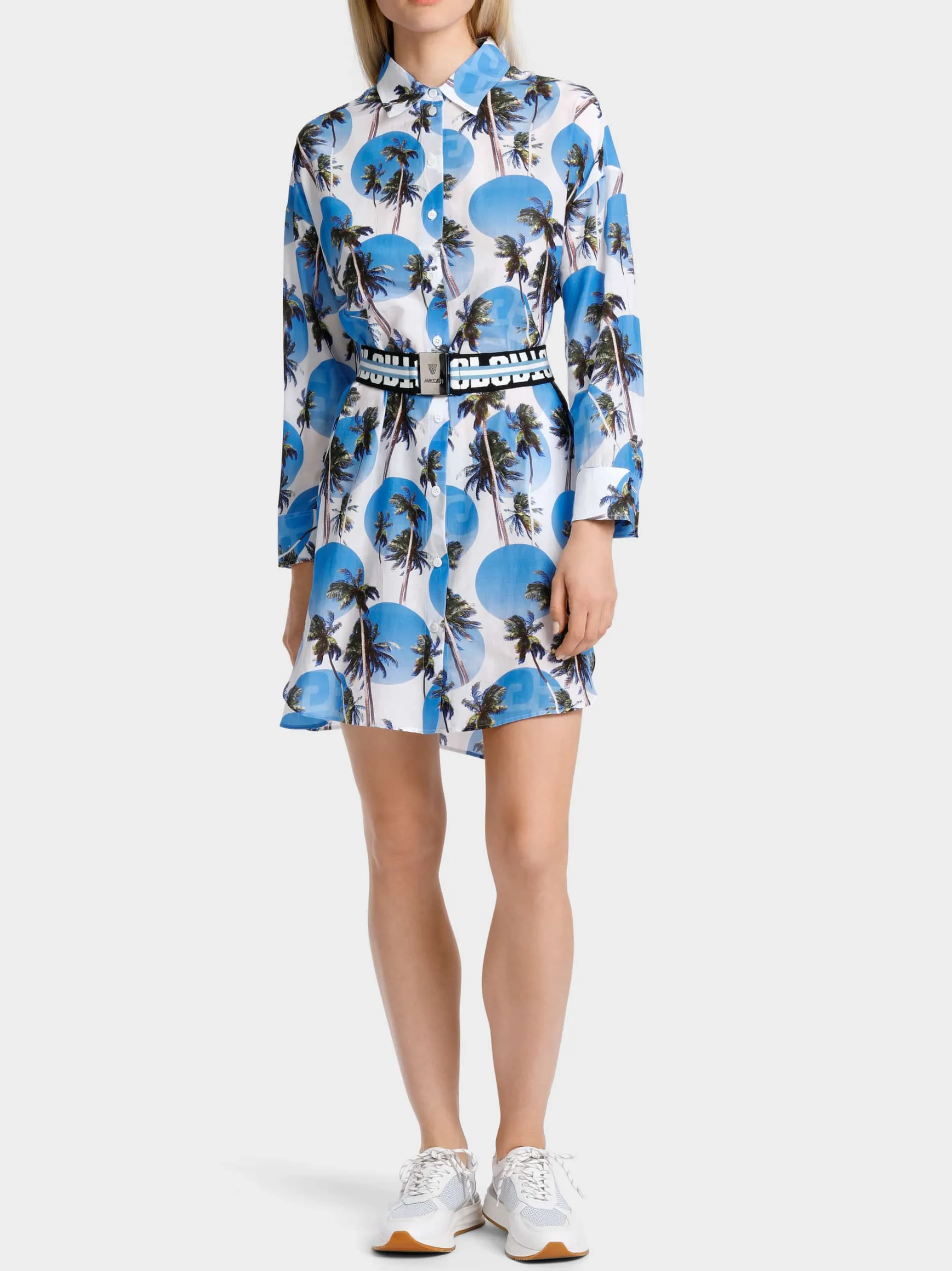 HEMDBLUSENKLEID MIT PALMENPRINT-Marc Cain Cheap