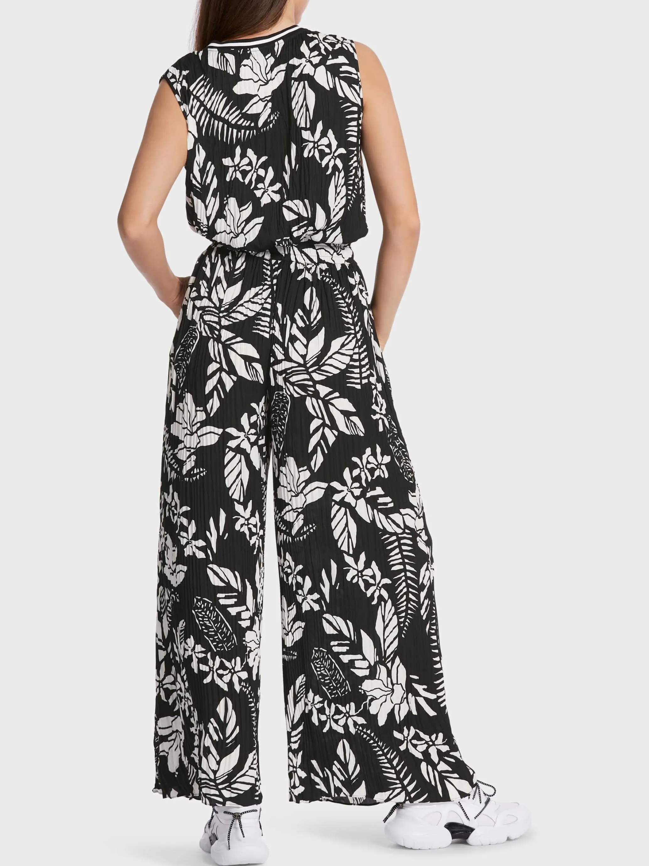 HOSE WOLIN – MIT PLISSEE UND PRINT-Marc Cain Hot