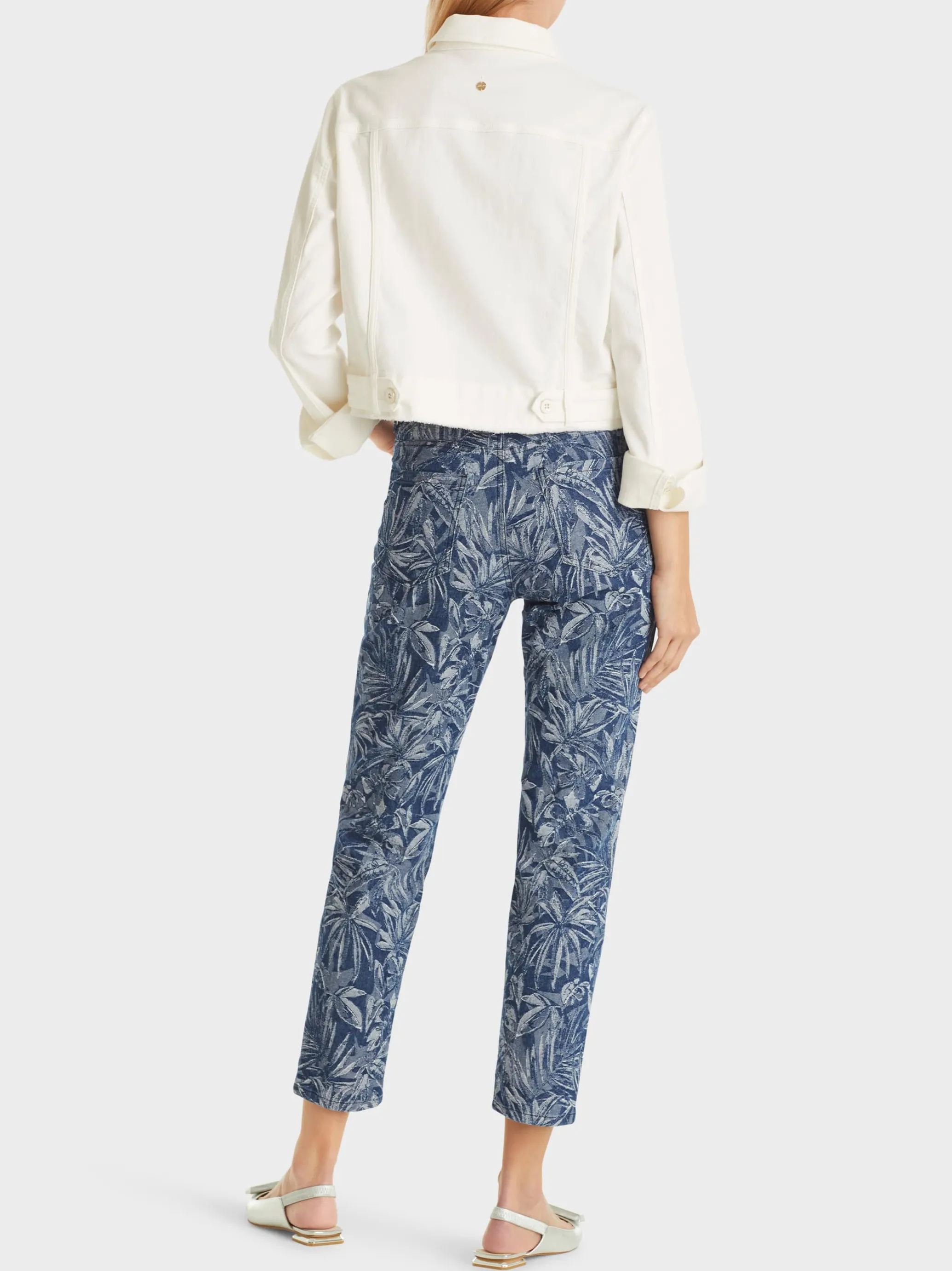 JEANS SILEA MIT FLORALEM WEBDESSIN-Marc Cain Fashion