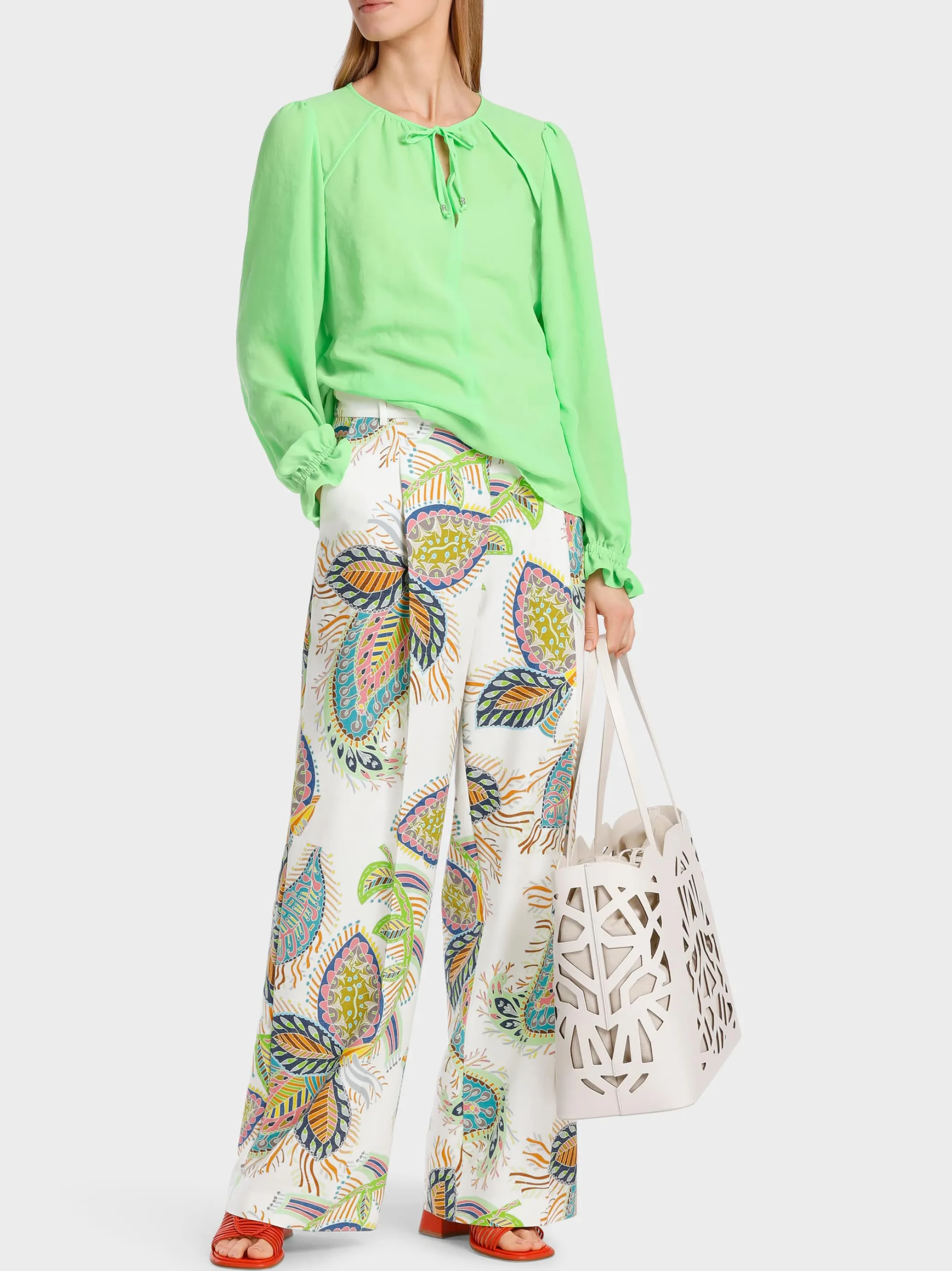 LEICHTE BLUSE AUS RECYCELTEM POLYESTER-Marc Cain Fashion