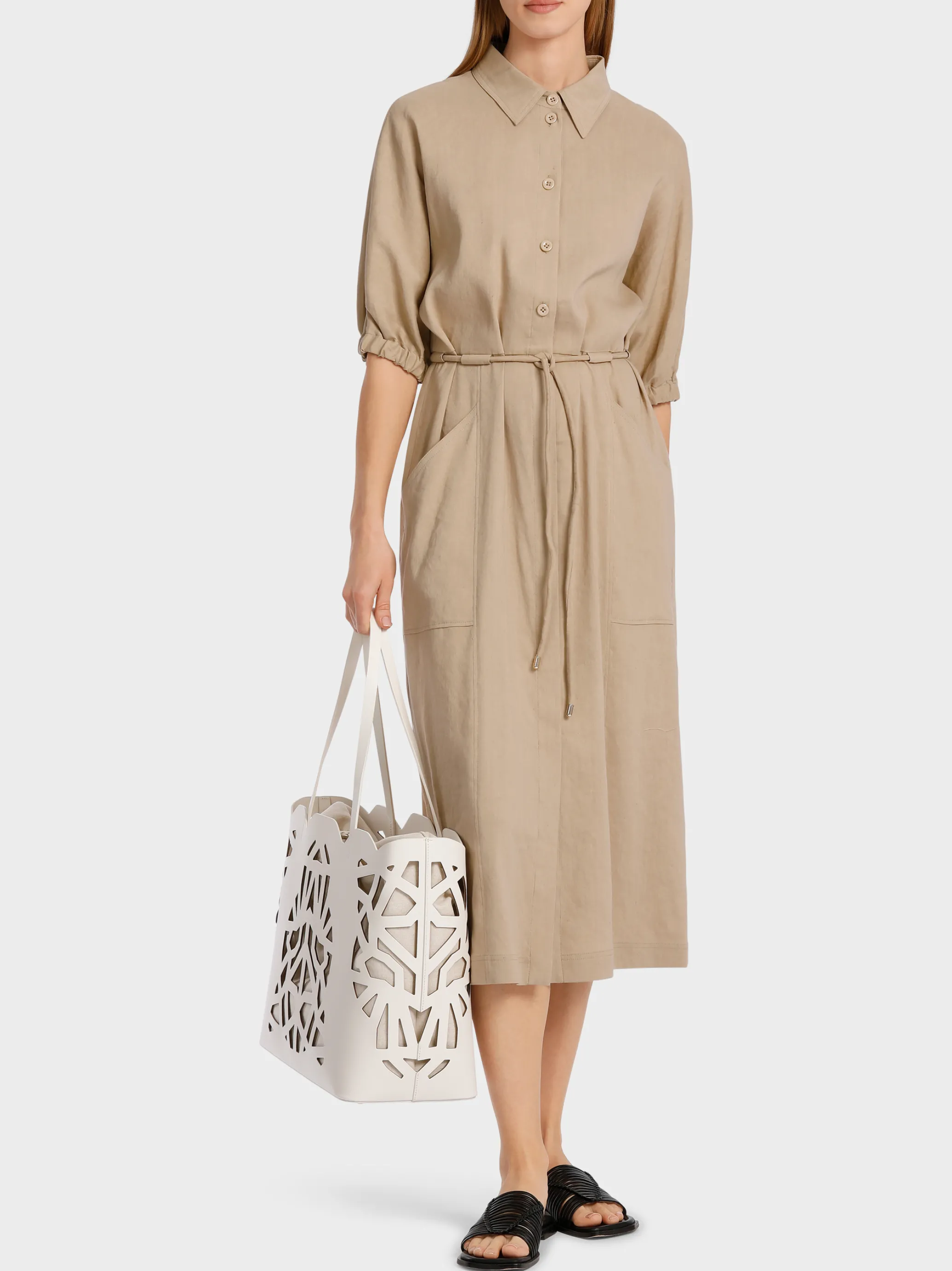 MIDIKLEID MIT KIMONO-ÄRMELN-Marc Cain Shop