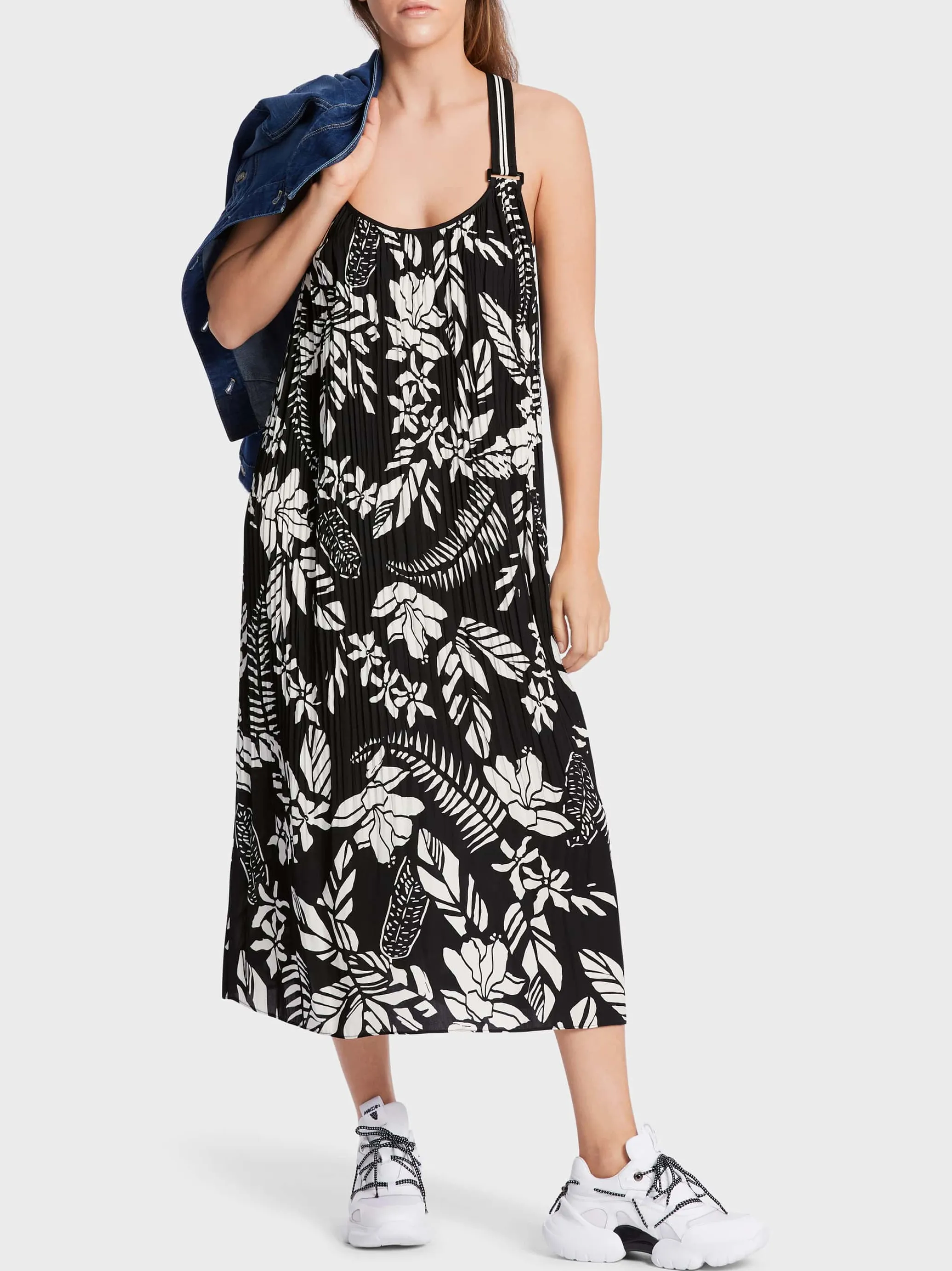 PLISSIERTES KLEID MIT SCHMALEN TRÄGERN-Marc Cain Flash Sale