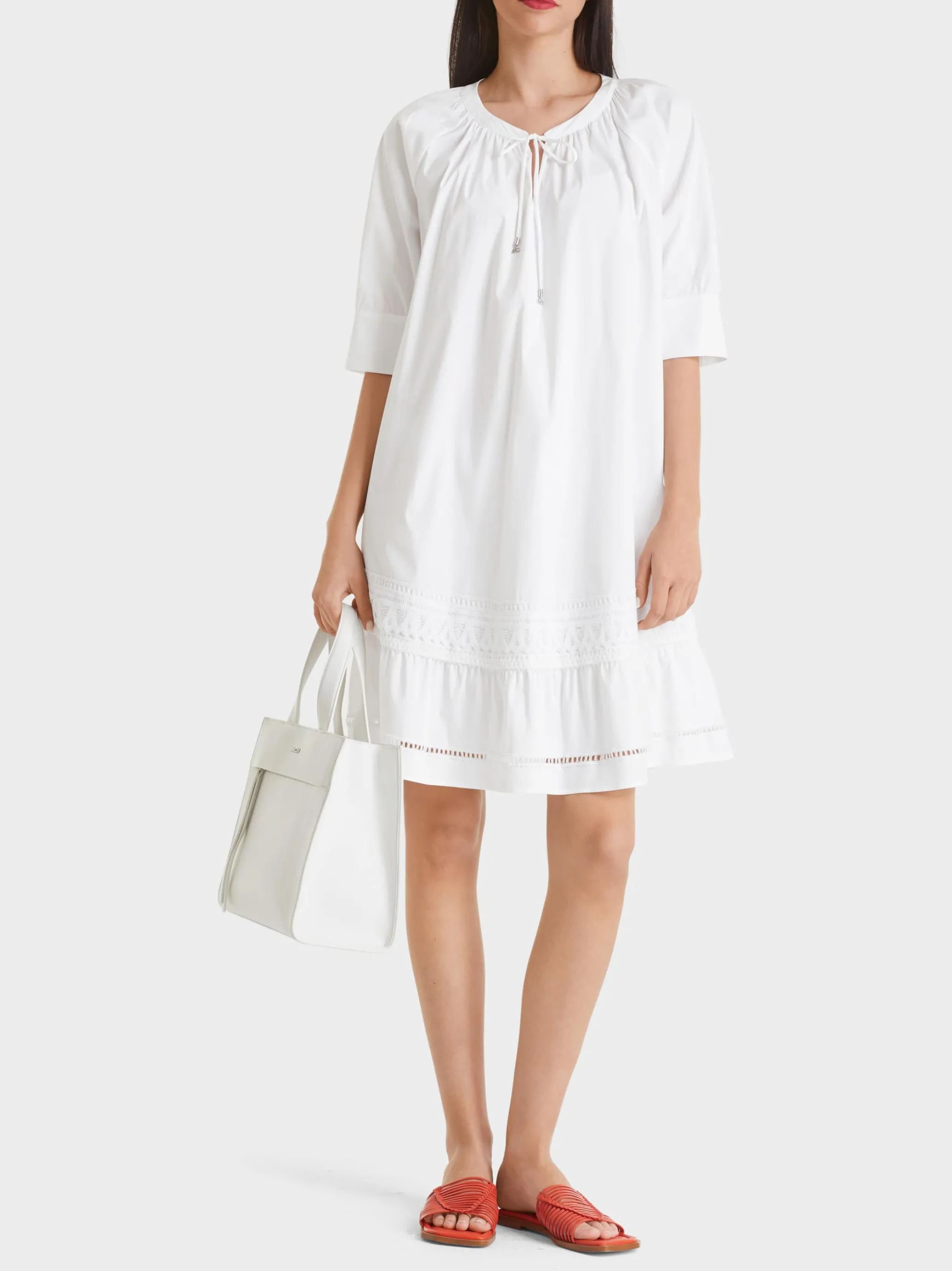ROMANTISCHES RAGLANKLEID MIT STUFE-Marc Cain Best Sale