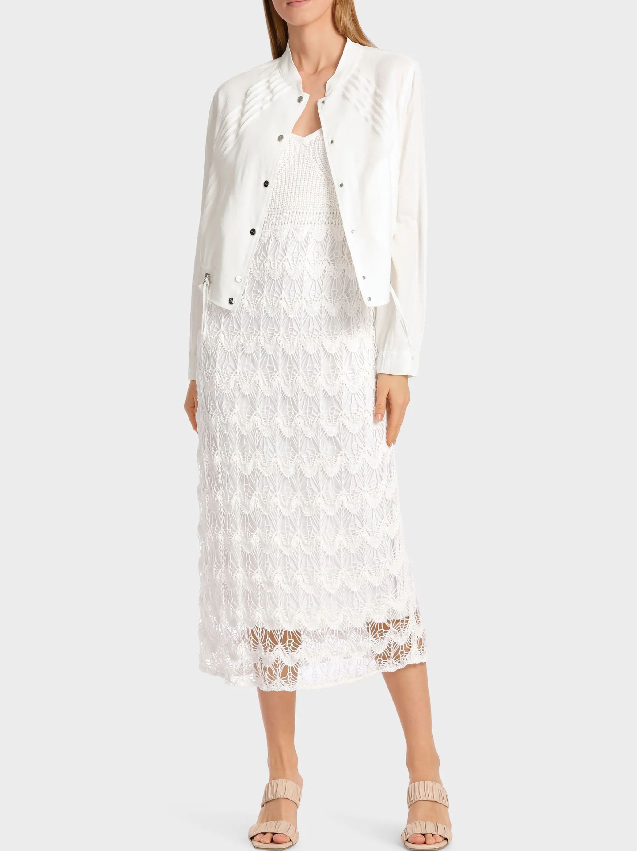 SCHMALES SPITZENKLEID “RETHINK TOGETHER”-Marc Cain Sale