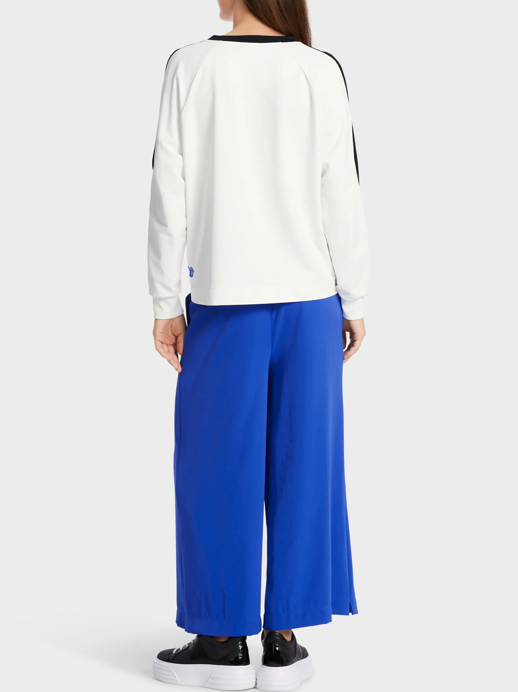 SCHULTERFREIES SWEATSHIRT MIT NETZDETAIL-Marc Cain Online