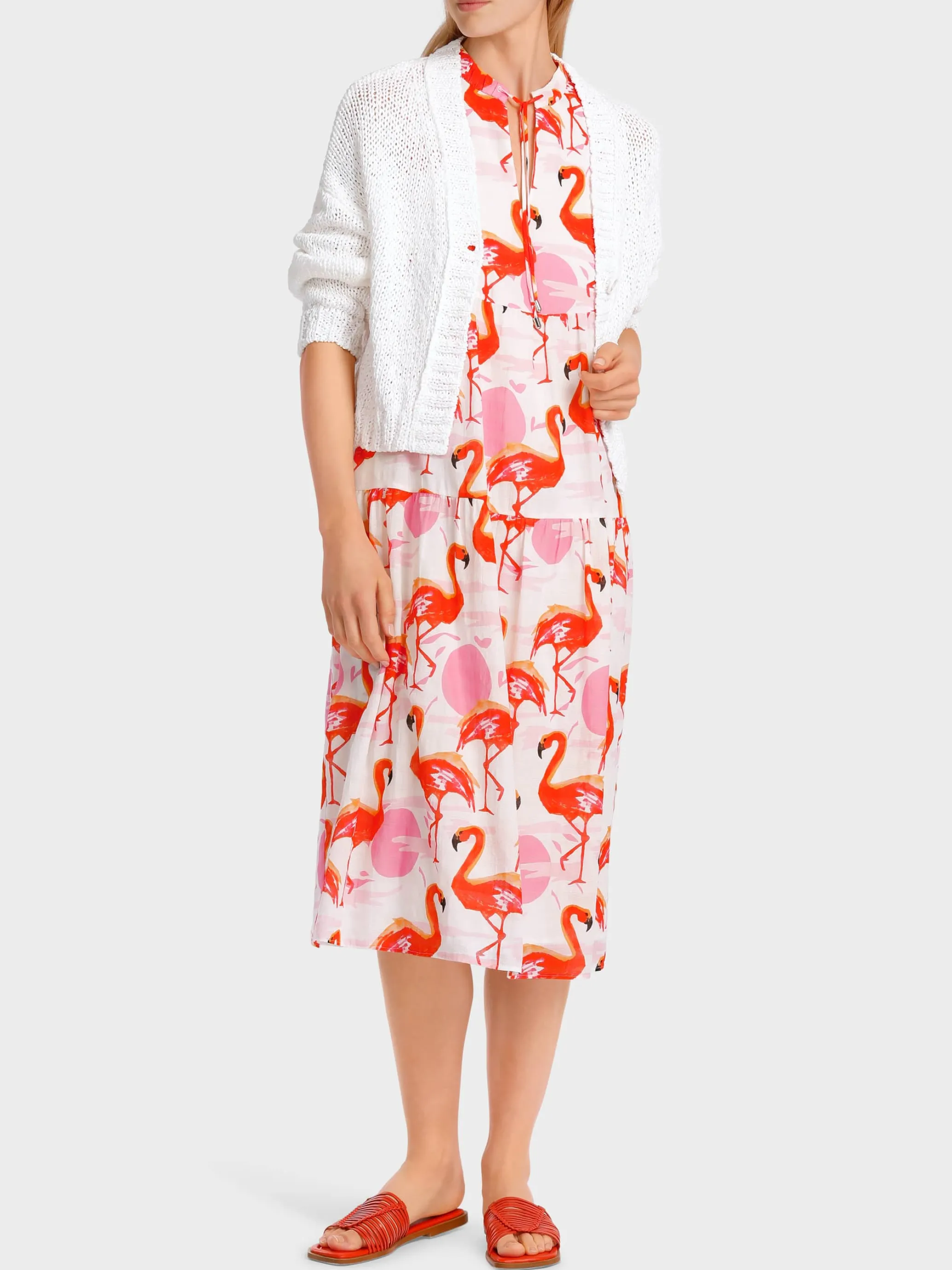 STUFENKLEID MIT FLAMINGO-PRINT-Marc Cain Best Sale