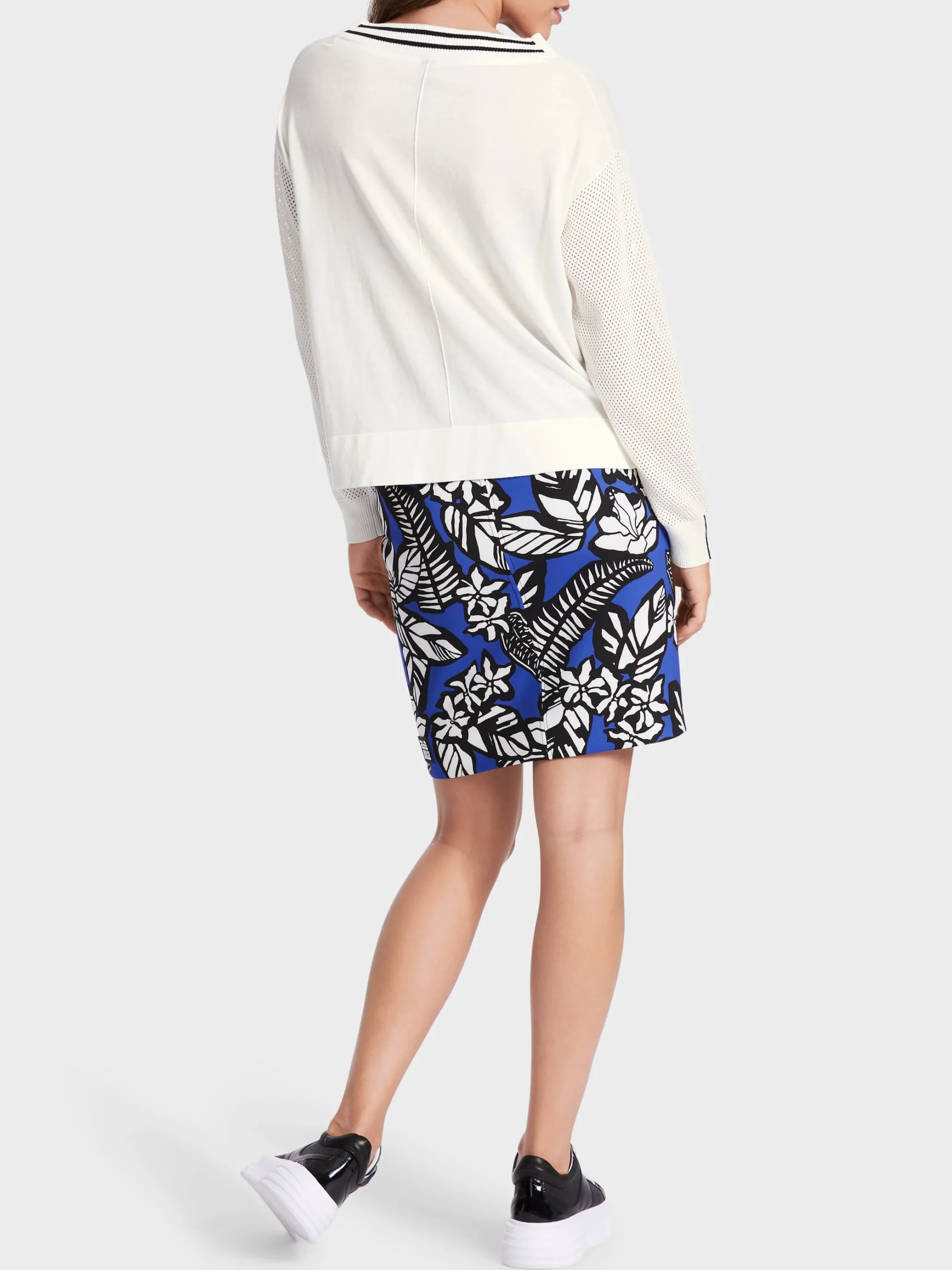 SWEATER MIT ÄRMELN IN NETZOPTIK-Marc Cain Flash Sale