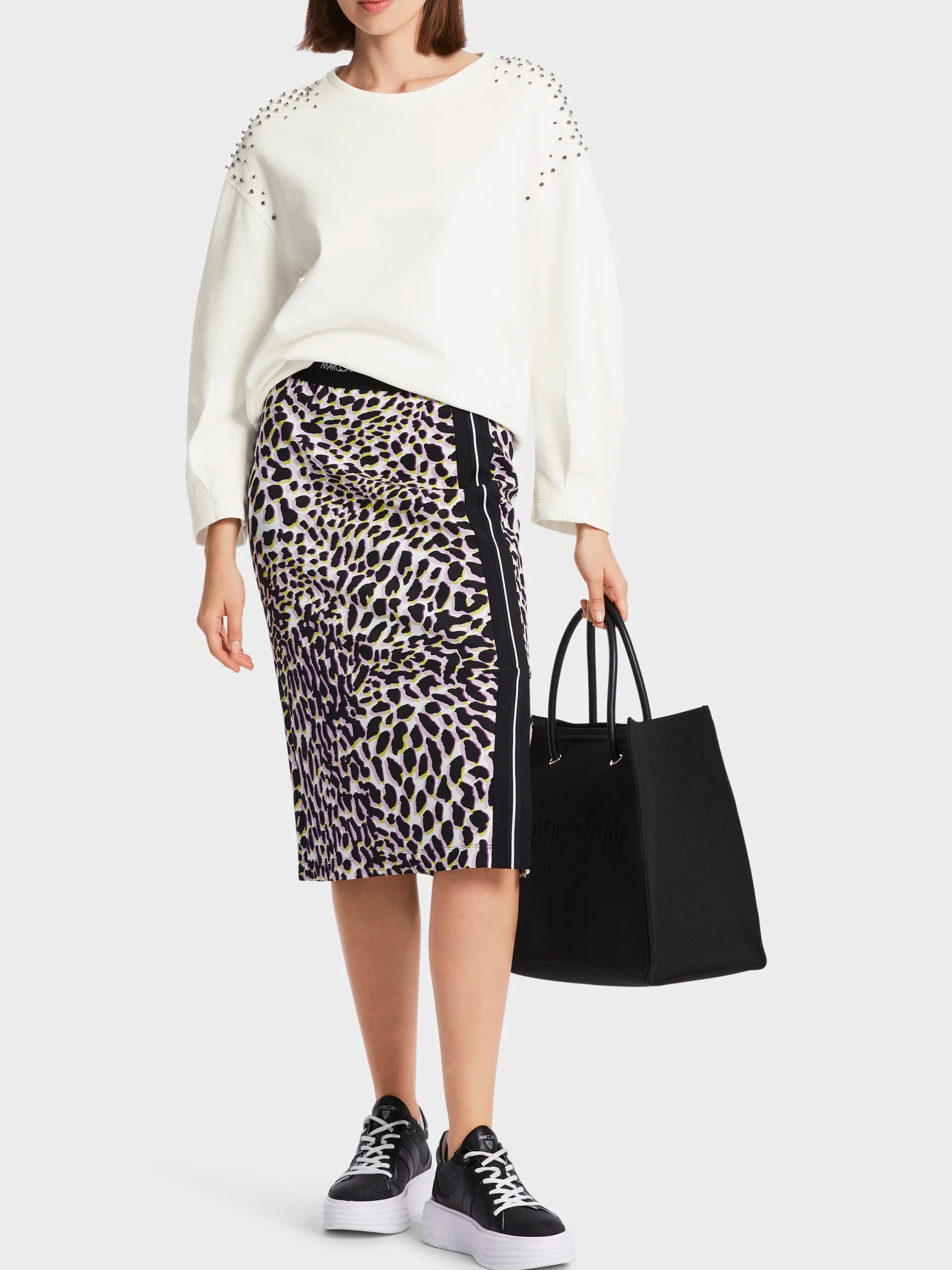 SWEATSHIRT MIT STRASSAPPLIKATION-Marc Cain New
