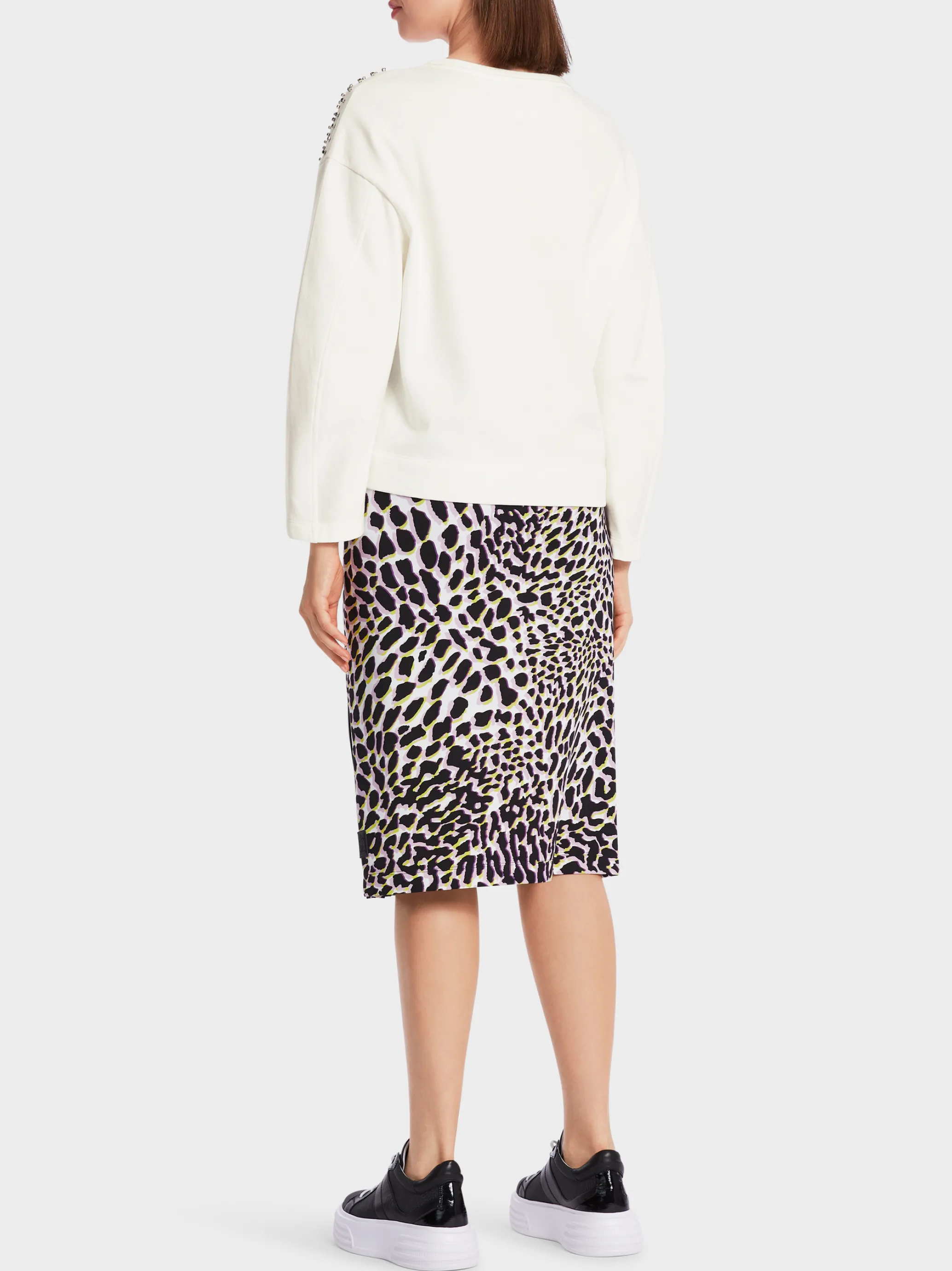 SWEATSHIRT MIT STRASSAPPLIKATION-Marc Cain New