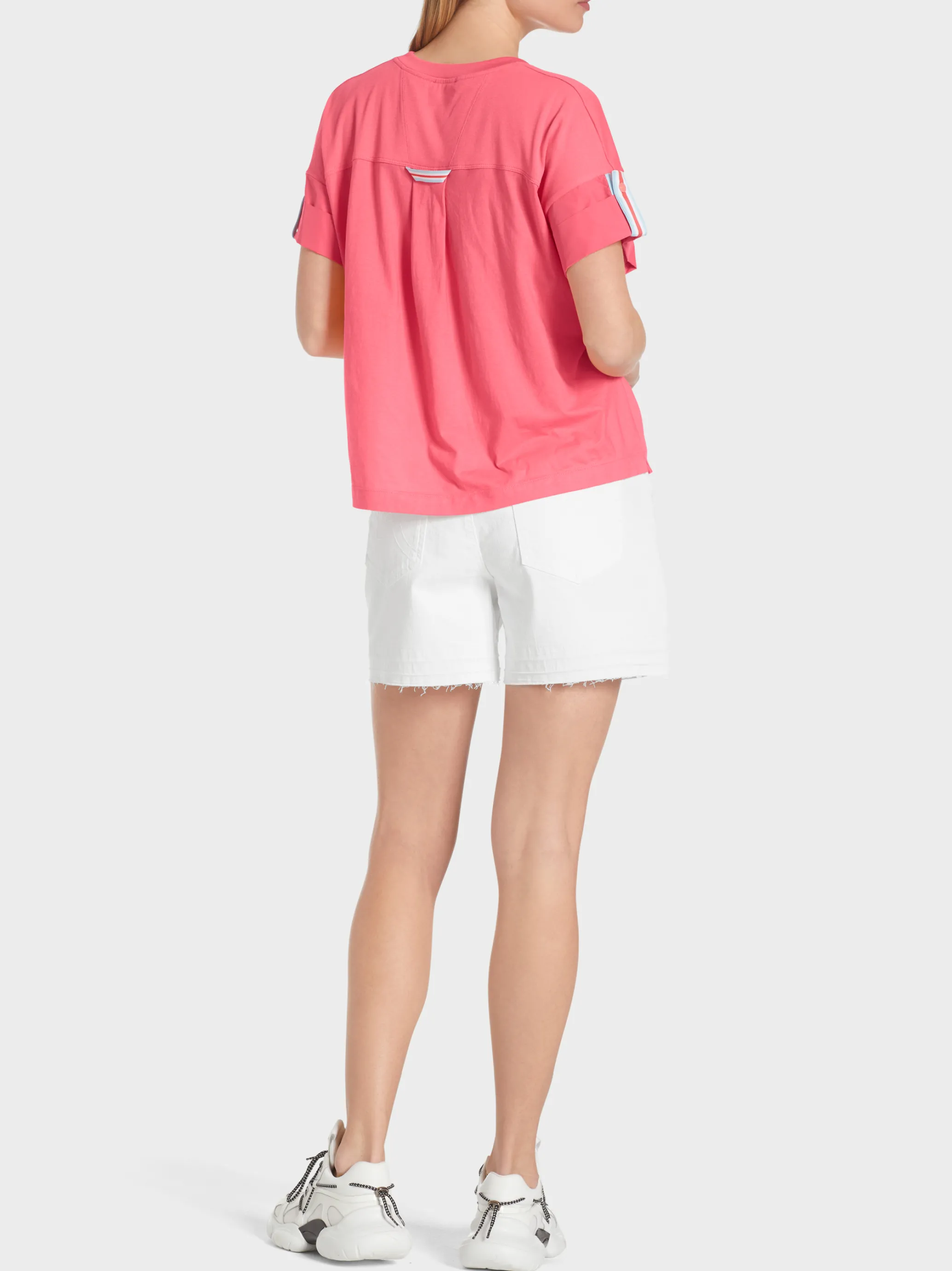 T-SHIRT IM MATERIALMIX-Marc Cain Best Sale