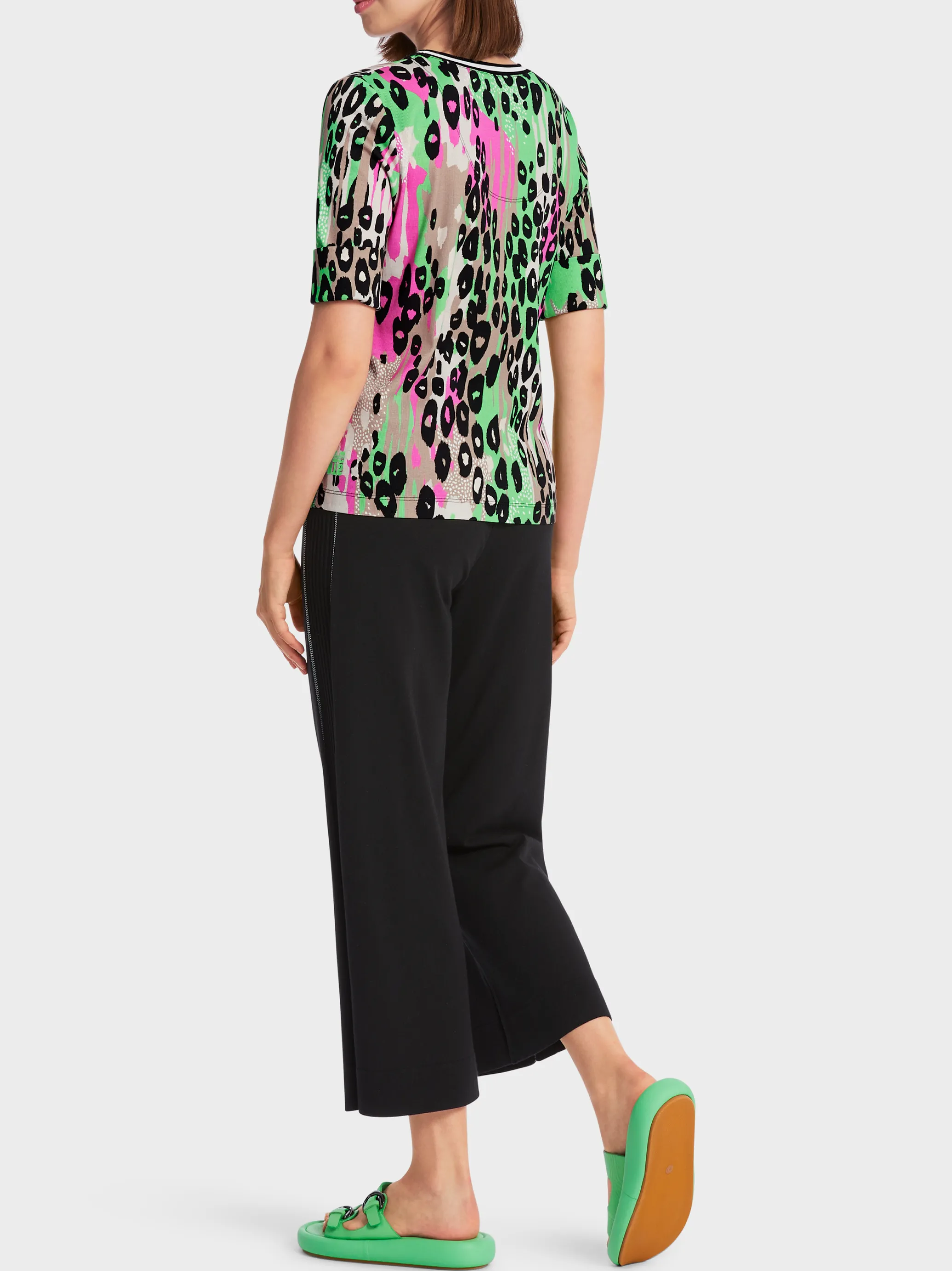 T-SHIRT MIT ALLOVERPRINT UND ¾-ÄRMEL-Marc Cain New