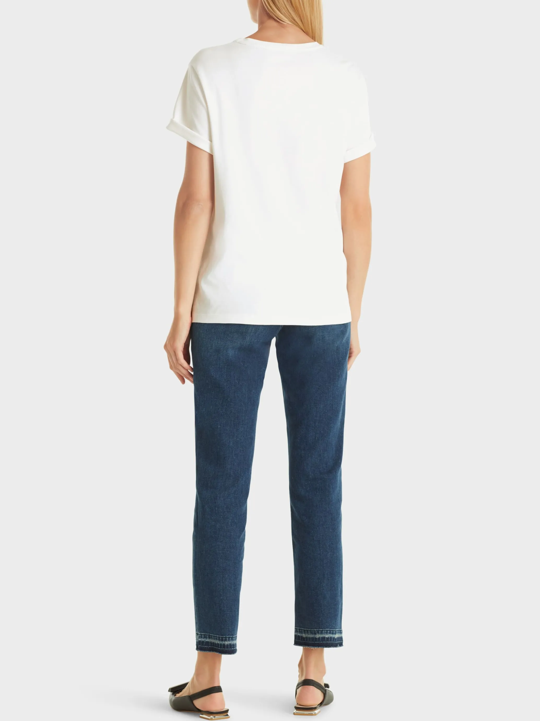 T-SHIRT MIT BLATT-DESSIN-Marc Cain Outlet