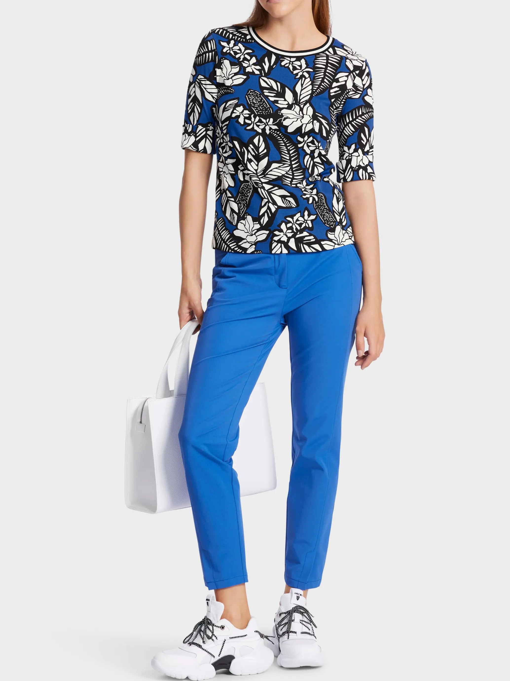 T-SHIRT MIT FLORALEM PRINT-Marc Cain Sale