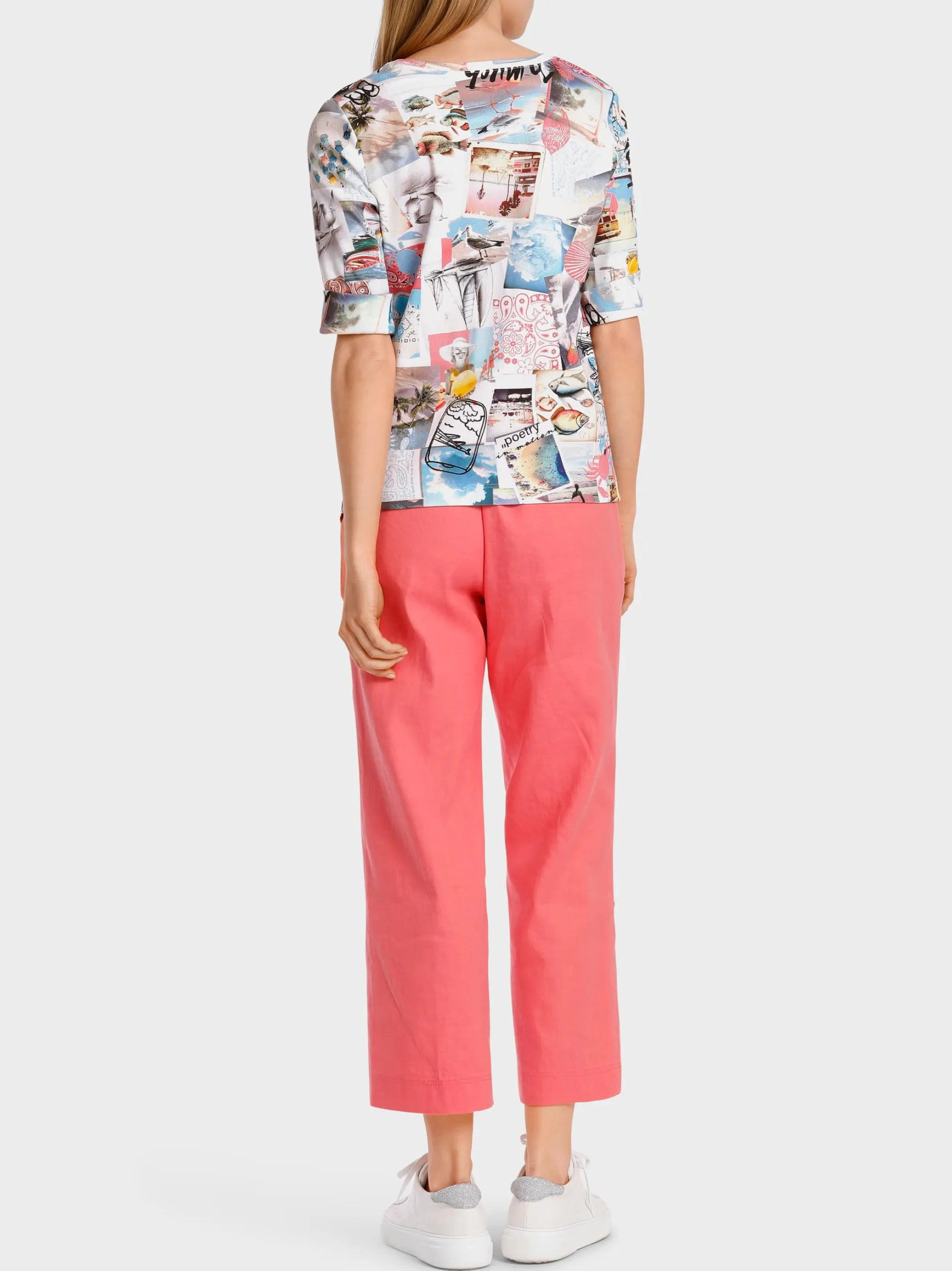 T-SHIRT MIT POSTKARTENPRINT-Marc Cain Cheap