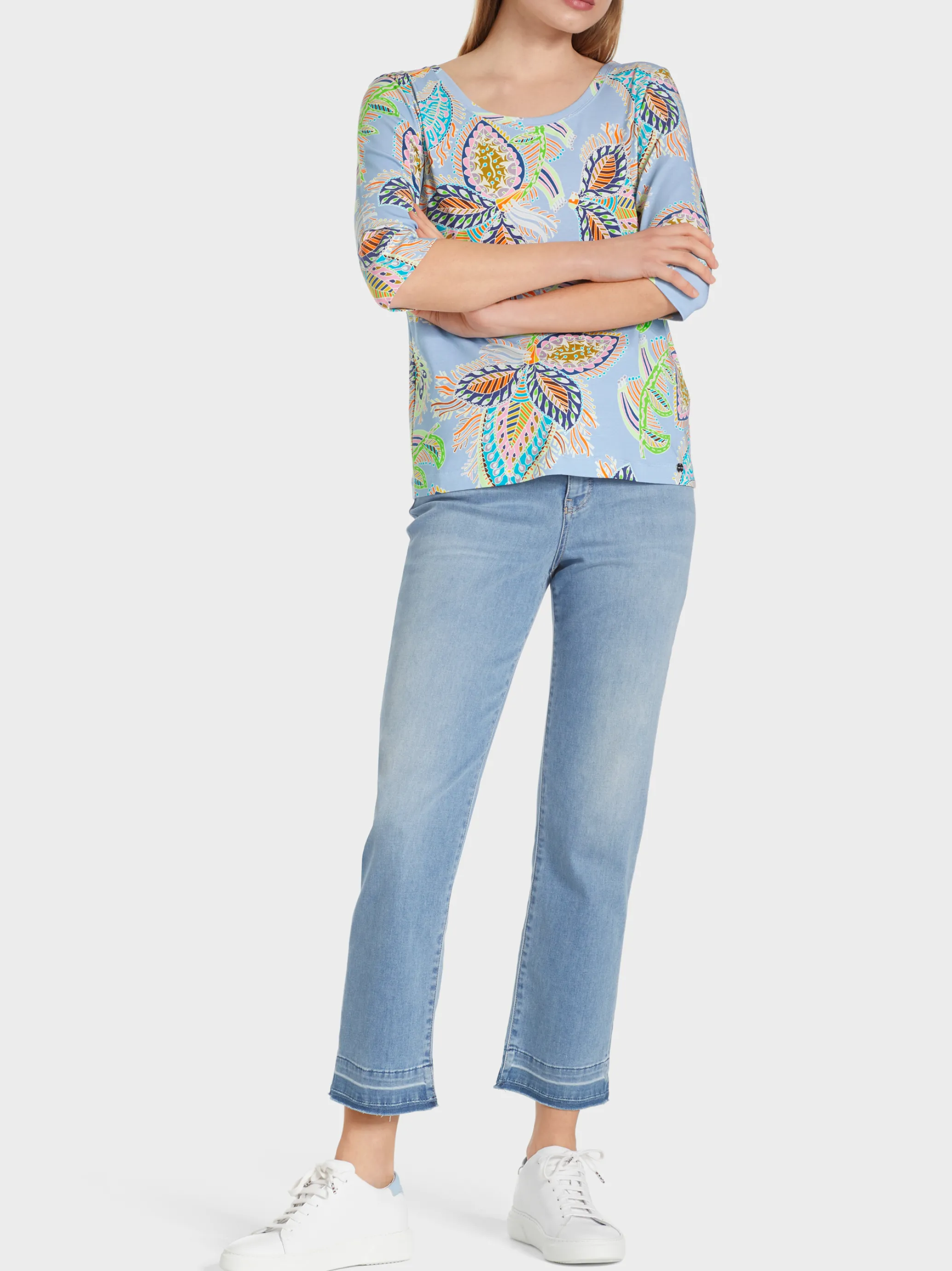 T-SHIRT MIT ¾-ÄRMEL-Marc Cain Shop