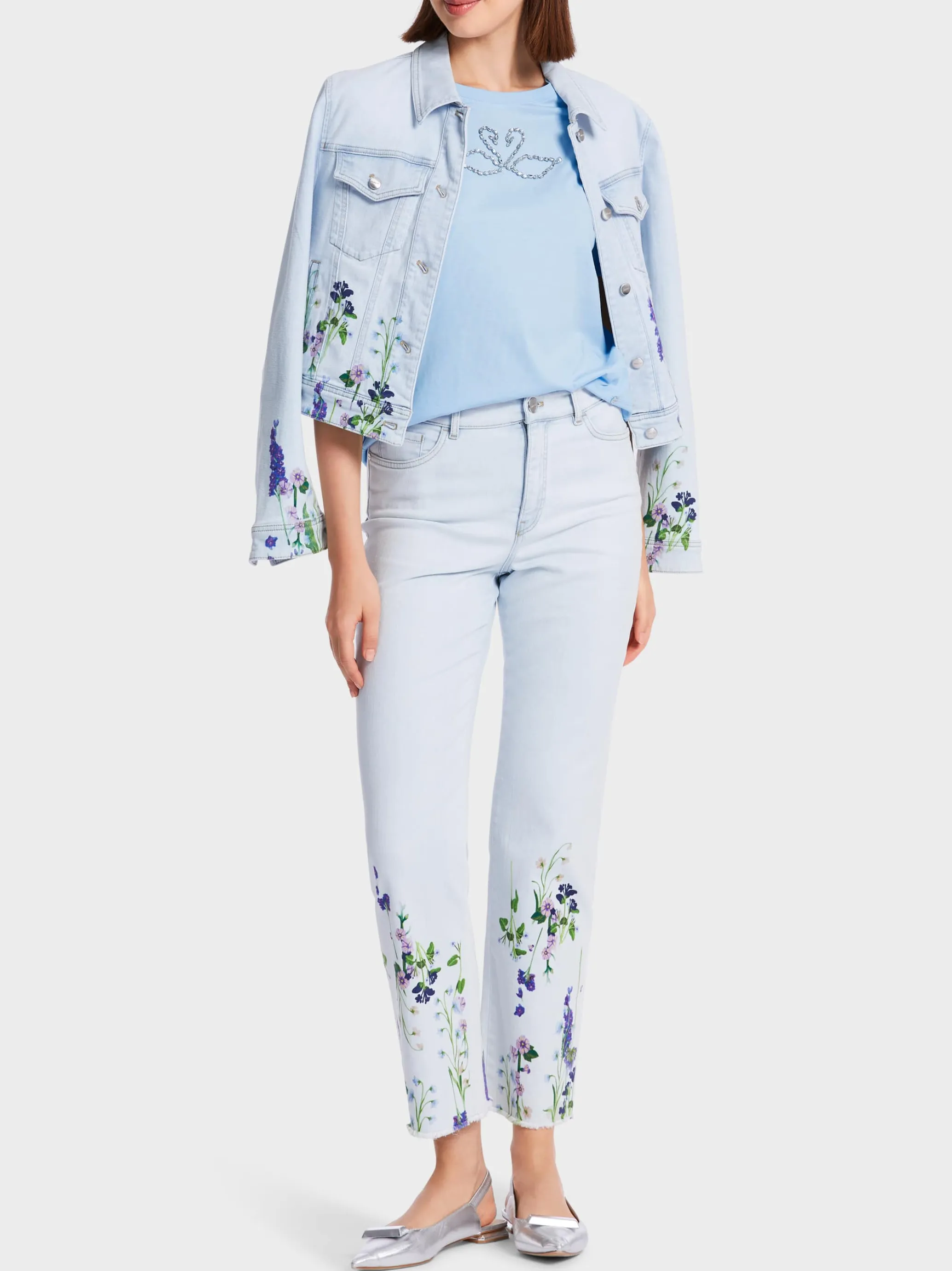 T-SHIRT "RETHINK TOGETHER"  MIT PERLEN-Marc Cain Shop