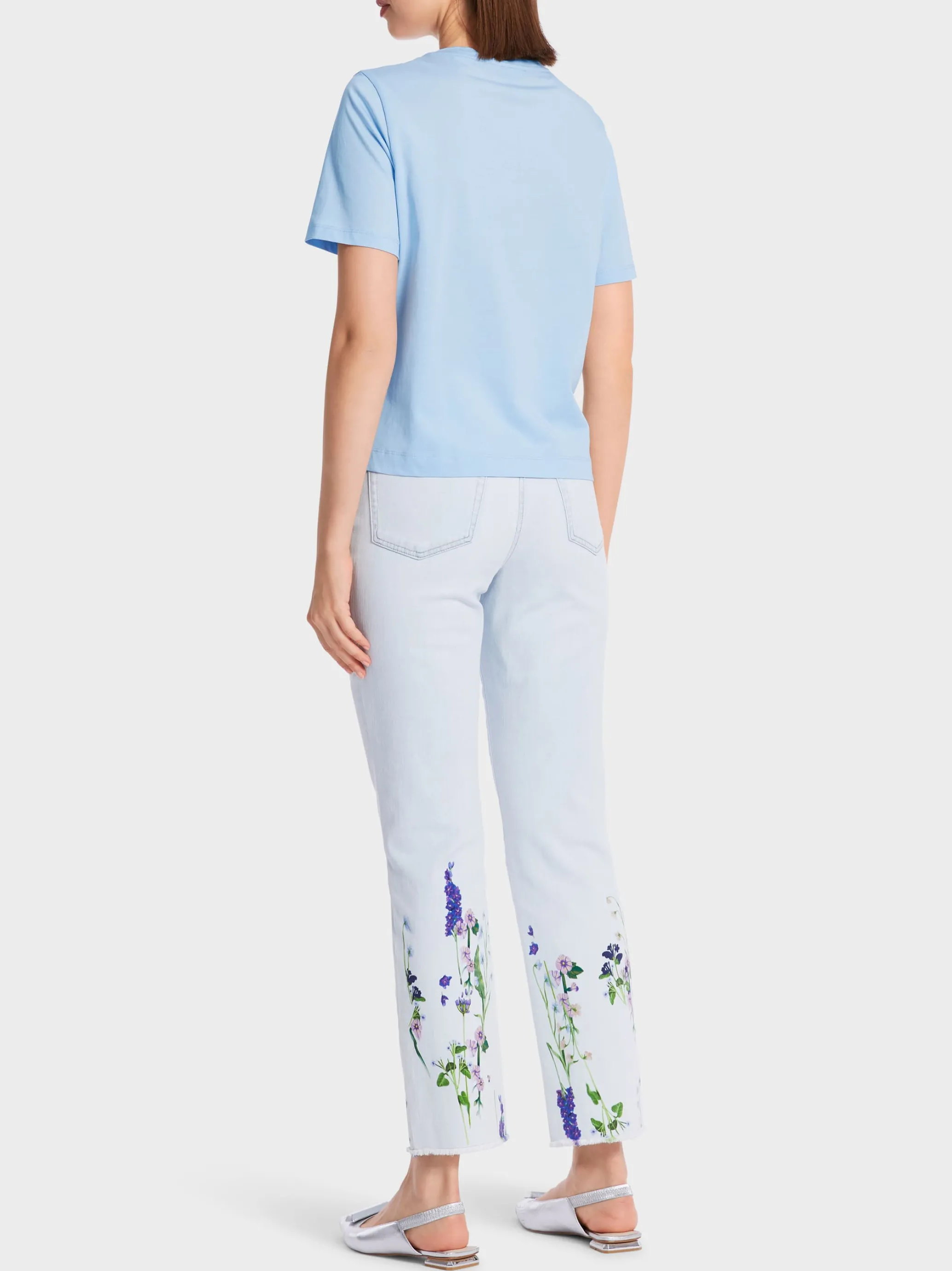 T-SHIRT "RETHINK TOGETHER"  MIT PERLEN-Marc Cain Shop