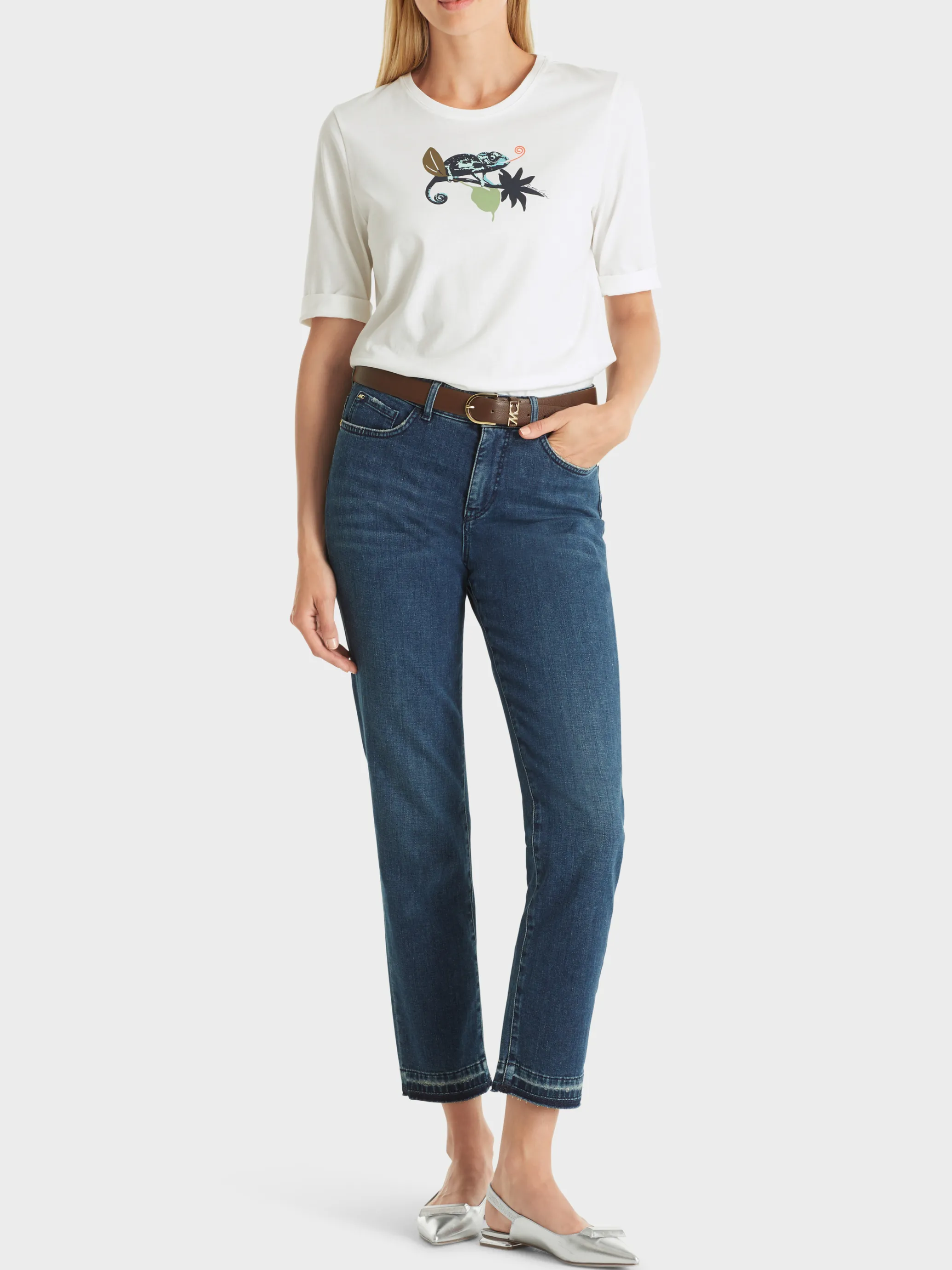 T-SHIRT "RETHINK TOGETHER" MIT PRINT-Marc Cain Best Sale