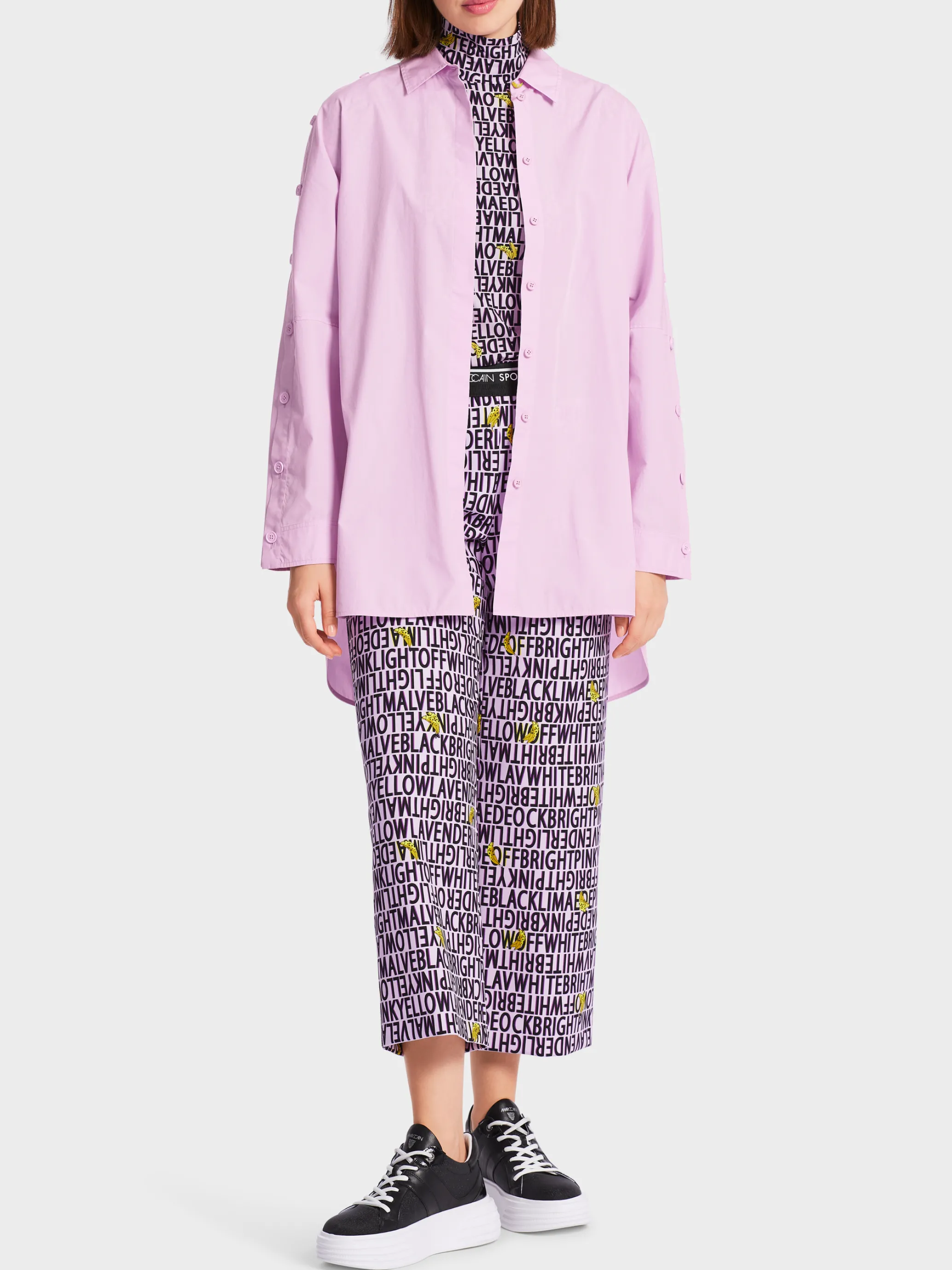 WEITE KIMONOBLUSE "RETHINK TOGETHER"-Marc Cain Outlet